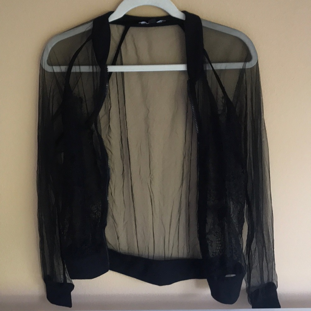 Sheer zip up